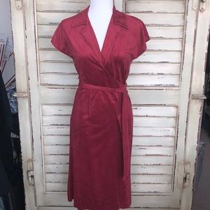 VINTAGE ABS Wrap Dress - suede feel
